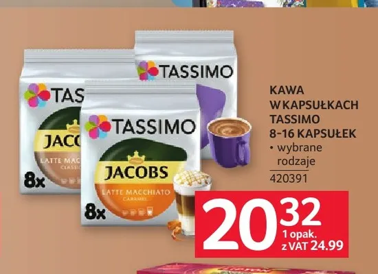 Kawa w kapsułkach Tassimo promocja w Selgros