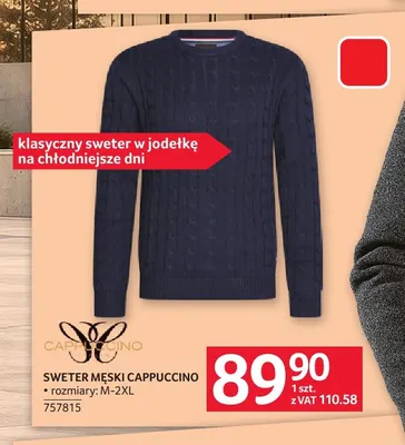 Sweter męski w jodełkę Cappuccino promocja w Selgros