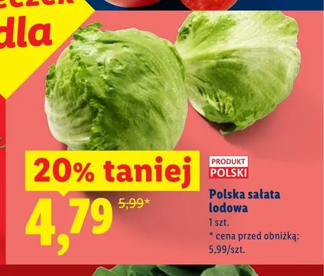 Polska sałata lodowa promocja w Lidl