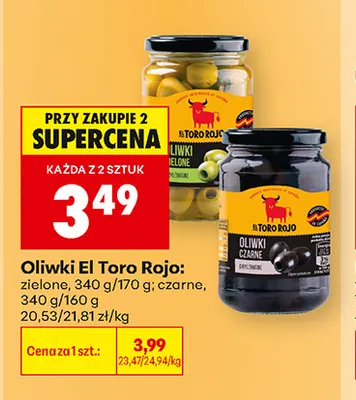 Oliwki czarne El Toro Rojo promocja w Biedronka
