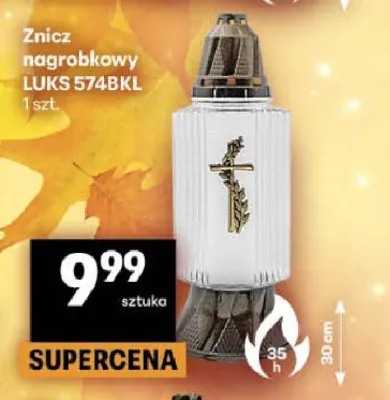 Znicz nagrobkowy Luks 574BKL promocja w Delikatesy Centrum