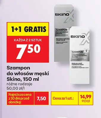 Szampon do włosów męski Skino przeciwłupieżowy i przeciw wypadaniu promocja w Biedronka