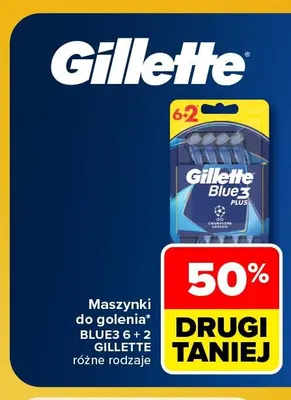 Maszynki do golenia Blue3 6+2 Gillette promocja w Carrefour Market