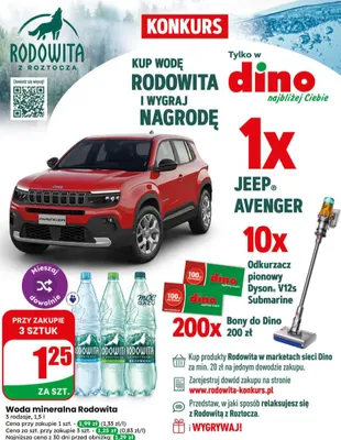 Woda mineralna Rodowita z Roztocza promocja w Dino
