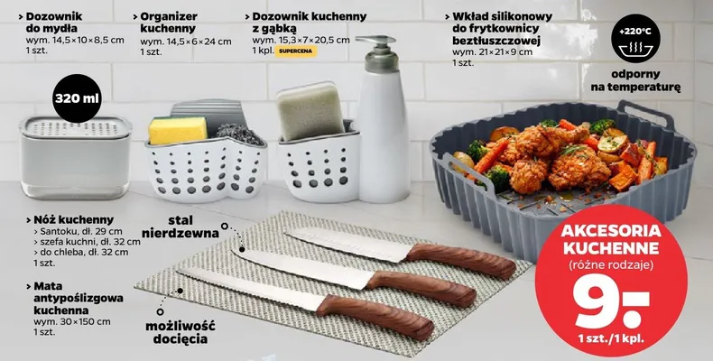 Akcesoria kuchenne różne rodzaje promocja w Netto