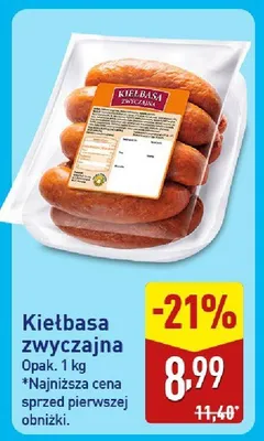 Kiełbasa zwyczajna promocja w Aldi