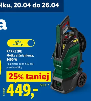 Myjka ciśnieniowa 2400W promocja w Lidl