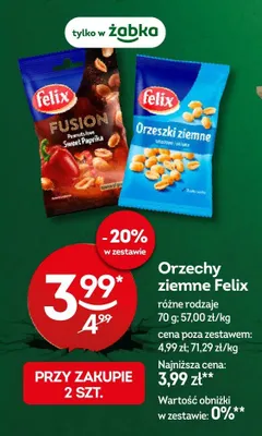Orzeszki ziemne smażone solone Felix promocja w Żabka