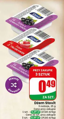 Dżem z truskawek Stovit promocja w Dino