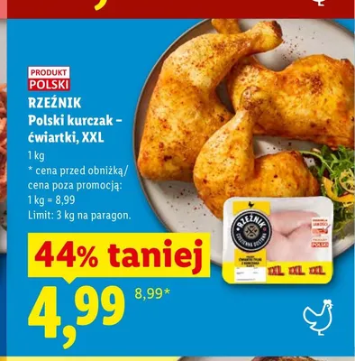 Polski kurczak - ćwiartki XXL Rzeźnik promocja w Lidl