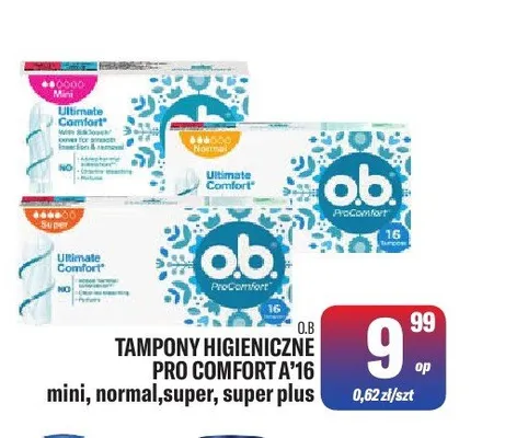 Tampony higieniczne o.b. Pro Comfort mini promocja w Tomi Markt