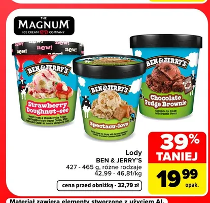 Lody Ben & Jerry's Spectacu-love promocja w Carrefour