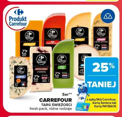 Ser Wensleydale z żurawiną Carrefour Targ Świeżości promocja w Carrefour Market