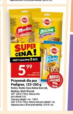 Przysmak dla psa Pedigree Rodeo Duos bekon-kurczak promocja w Twój Market
