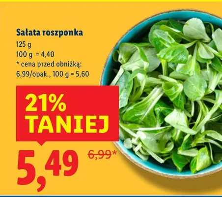 Sałata roszponka promocja w Lidl