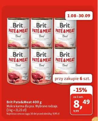 Mokra karma dla psa Brit Paté & Meat Beef promocja w MAXI ZOO