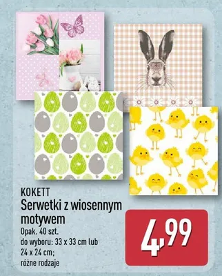 Serwetki z wiosennym motywem promocja w Aldi