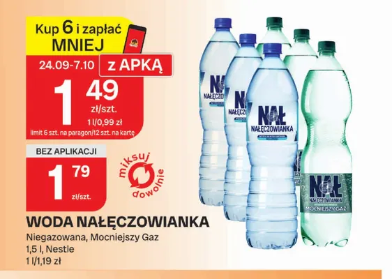 Woda niegazowana Nałęczowianka promocja w Chorten