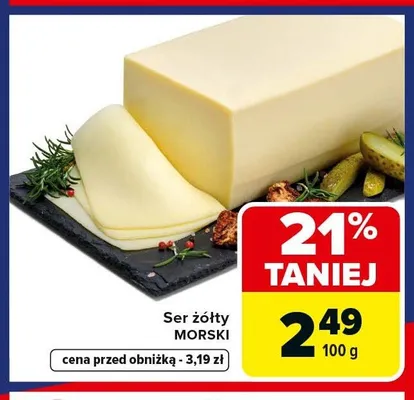 Ser żółty Morski promocja w Carrefour Market