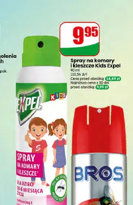 Spray na komary i kleszcze Expel Kids promocja w Dino