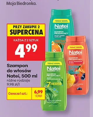 Szampon do włosów Natei promocja w Biedronka