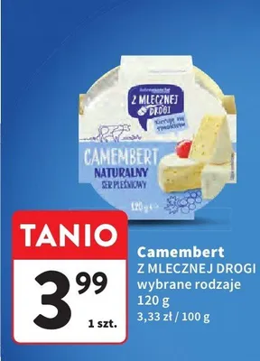 Camembert naturalny Z Mlecznej Drogi promocja w Intermarche