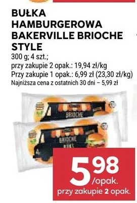 Bułka hamburgerowa Bakerville Brioche Style promocja w Stokrotka