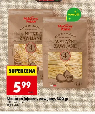 Makaron jajeczny zawijany nitki Makarony Polskie promocja w Biedronka