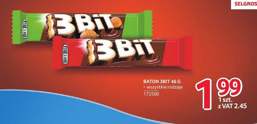 Baton 3Bit orzechowy promocja w Selgros