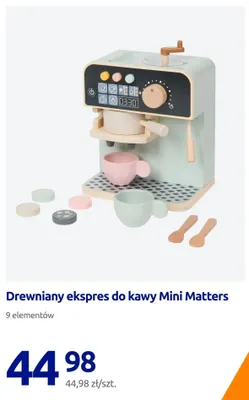Drewniany ekspres do kawy Mini Matters promocja w Action