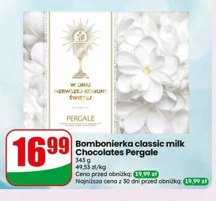 Bombonierka classic milk Chocolates Pergale promocja w Dino