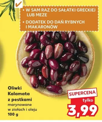 Oliwki kalamata z pestkami marynowane w ziołach i oleju promocja w Kaufland