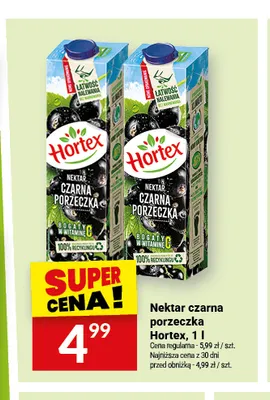 Nektar czarna porzeczka Hortex promocja w Twój Market