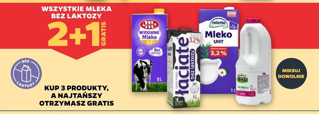 Mleko bez laktozy promocja w Netto