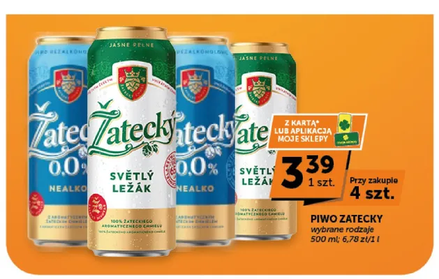 Piwo bezalkoholowe Zatecky Nealko promocja w Euro Sklep