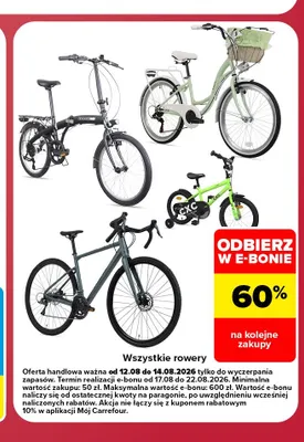 Rowery promocja w Carrefour Market