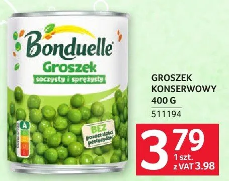Groszek konserwowy Bonduelle 400 g promocja w Selgros