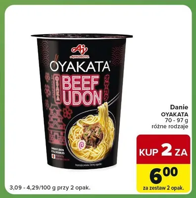 Danie Oyakata Beef Udon promocja w Carrefour Express