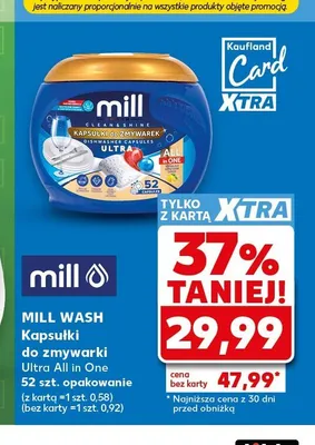 Kapsułki do zmywarki Mill Wash Ultra All in One promocja w Kaufland