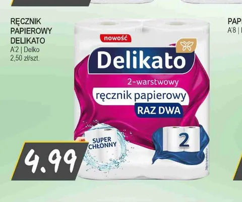 Ręcznik papierowy Delikato 2-pak promocja w Słoneczko