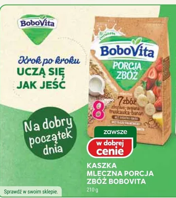 Kaszka mleczna porcja zbóż promocja w Stokrotka