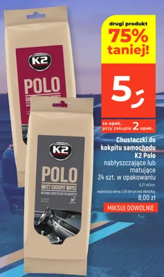 Chusteczki do kokpitu samochodu K2 Polo nabłyszczające promocja w Dealz