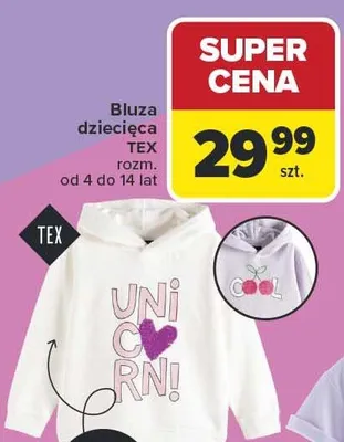 Bluza dziecięca TEX promocja w Carrefour
