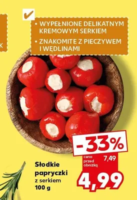 Słodkie papryczki z serkiem promocja w Kaufland
