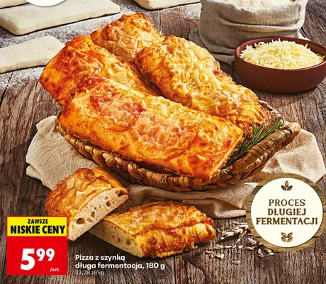 Pizza z szynką długa fermentacja promocja w Biedronka