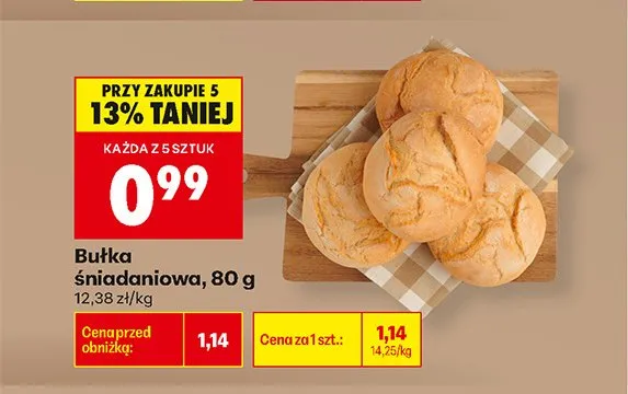 Bułka śniadaniowa promocja w Biedronka