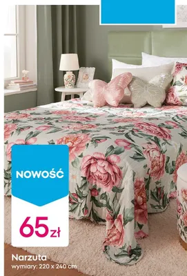 Narzuta wymiary: 220 x 240 cm promocja w Pepco