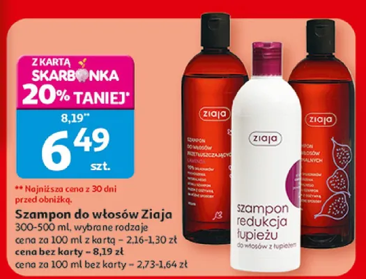 Szampon do włosów Ziaja promocja w Auchan