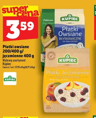 Płatki owsiane błyskawiczne Kupiec promocja w TOPAZ