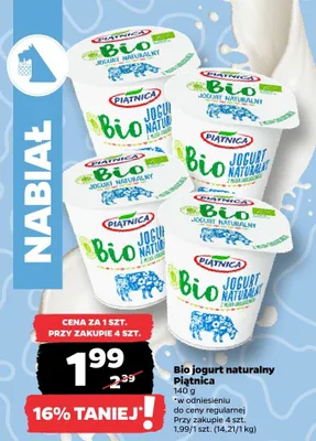 Jogurt naturalny Bio promocja w Netto